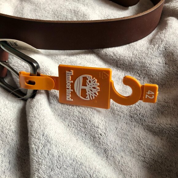 [Men Size 42] NWT Timberland Men Genuine Leather Classic Jean Belt Brown B75453 - Picture 2 of 6